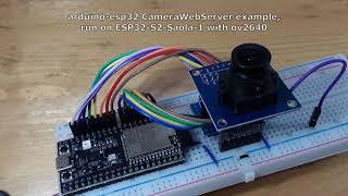arduino-esp32 CameraWebServer example run on ESP32-S2-Saola-1 with ov2640
