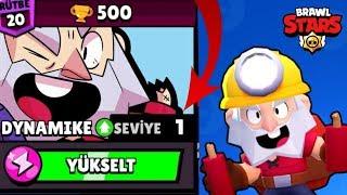 1 SEVİYE DYNAMIKE İLE 500 KUPA  BRAWL STARS