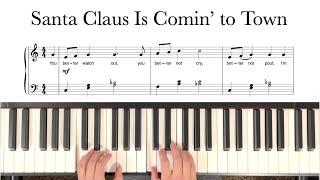 Santa Claus is Comin to Town- Easy Piano