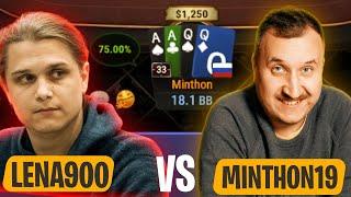 Миша Minthon19 vs Lena900Хайлайты покерных стримов друзей школы “KOT” #покер #хайлайты #стримы