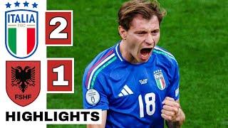 Italy vs Albania 2-1 HIGHLIGHTS Bajrami Bastoni & Barella GOALS  EURO 2024