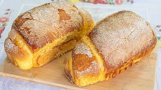 DELICIOSO - FOFÍSSIMO PÃO CASEIRO DE ABÓBORA  FACIL DE FAZER  RECEITAS DA CRIS