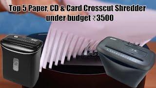 Top 5 Paper CD and Card Strip Cut Shredder under Budget ₹3500  Best Paper CD and Card Shredder