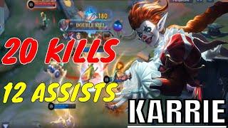 20 KILLS KARRIE BEST BUILD 2024  KARRIE GAMEPLAY 2024  MOBILE LEGENDS BANG BANG