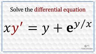 How to solve adifferential equation with u=yx substitution