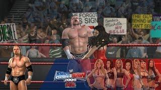 Smackdown vs Raw 2008  All Divas Low Blow To Triple H