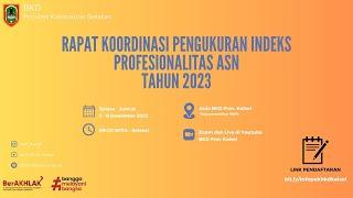 Rapat Koordinasi Pengukuran Indeks Profesionalitas ASN Tahun 2023