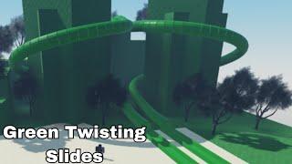 Green Twisting Slides at Grassland Splash  ROBLOX