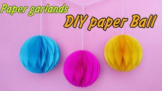 How to make paper Garlands  Как сделать гирлянды из бумаги  Cómo hacer guirnaldas de papel