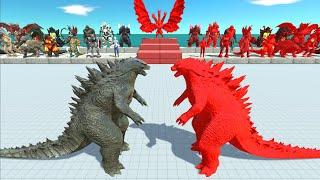 Kaiju Monster Battle Attack Red Itself - Animal Revolt Battle Simulator