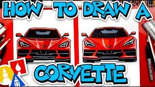 How To Draw A Corvette C8 2020 Front View