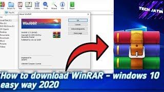 how to download and install winRAR - windows 10 easy way 2020  TECH JATIN