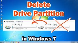 How to Delete a Drive Partition in Windows 7 PC or Laptop