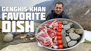 Emperor Genghis Khans Favorite Dish Meat Cooked on Stones