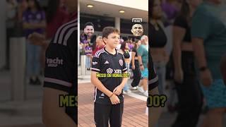 Ronaldo Or Messi?  — Does This Young Fan Know Ball  #messi #football #ronaldo