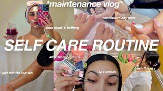 SELF CARE ROUTINE MAINTENANCE VLOG nails self tan skin care body care *glow up MOTIVATION* 2024