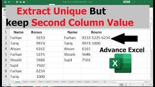 excel extract unique items from a list  advance excel#