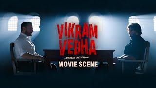 Vikram and Vedhas Intense Dialogue Scene  Vikram Vedha  Movie Scene