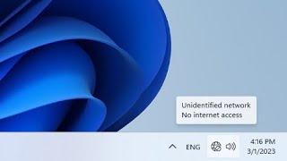 How to Fix  Unidentified network  on Windows 11
