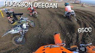 RACING 65ccs ON THE PRO MOTOCROSS TRACK Hudson Deegan GoPro raw