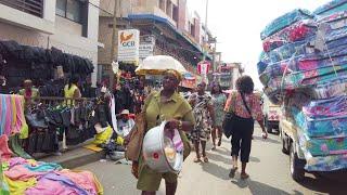 BUSY DAY IN AFRICA CITY STREET MARKET GHANA ACCRA MAKOLA