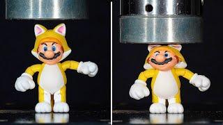 Cat Mario Characters CRUSHED By Hydraulic Press  #Mario