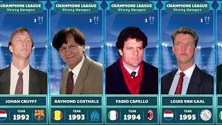 CHAMPIONS LEAGUE WINNING MANAGER FROM 1956 - 2023