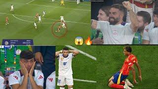 Crazy Lamine Yamal goal reaction what a goal vs France  Spain vs France Euros Semi final