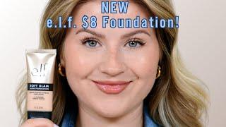 NEW $8 elf Soft Glam Satin Foundation Review & Wear Test  Milabu