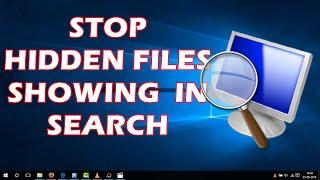 Stop Hidden Files Showing Up in Search Results  Windows 10 Tips and Tricks