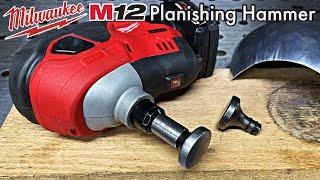 Shaping Sheet Metal with a Mikwaukee m12 palm nailer