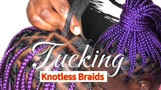 Use This Method To Tuck Hair  Knotless Braids Hairstyles Tutorial