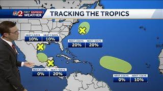 Tropical wave near Texas sending rain to Florida NHC tracking 4 areas