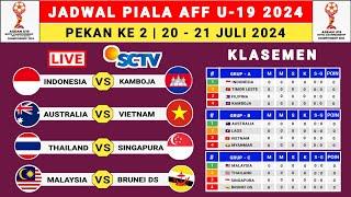 Jadwal Piala AFF U-19 2024 Pekan Ke 2 - Indonesia vs Kamboja - Klasemen AFF U19 2024 - AFF U-19 2024