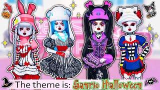 Buying Iconic SANRIO HALLOWEEN Themes in DRESS to IMPRESS... OUTFIT HACKS to WIN