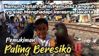 Pemukiman Paling Beresiko‼️Pemukiman Pinggir Rel Kereta Api Pademangan Jakarta Utara