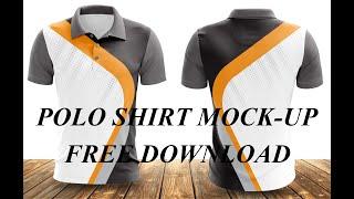 POLO SHIRT MOCK-UP FREE DOWNLOAD -Mock-up for Full Sublimation Printing