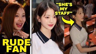 RUDE fan hits Nayeon with an album & Wonyoung defends her staff #kpop