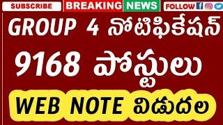 Telangana group 4 notification 2022 update  group 4 posts 9168