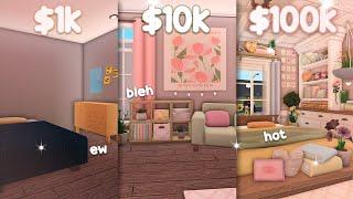 building a bedroom with $1k $10k and $100k