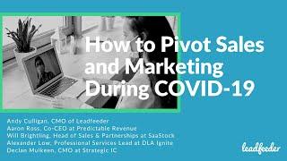How to Pivot Sales and Marketing During COVID-19  Leadfeeder