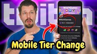 Change Upgrade or Downgrade Sub Tiers On Twitch Mobile iOSAndroid