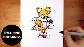 How To Draw FNF Tails EXE