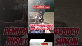 Berburu Rusa Disungai Papua   #shorts #papua