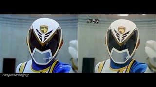 PR SPD Dekaranger Omega Ranger First Appearance Split Screen PR and Sentai version