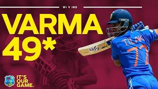  Timing and Placement  Tilak Varma Scores Impressive 49 Not Out  West Indies v India 3rd T20I