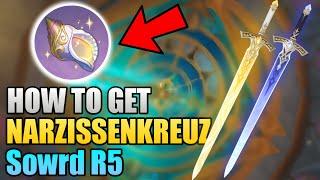 How to Get the Sword of Narzissenkreuz & Refinement 5 - Genshin 4.2