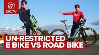 Just How Much Faster Is An Un-Restricted E Bike Than A Road Bike?