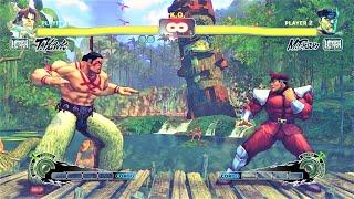 Chief Thunder Hawk vs M. Bison Hardest AI - Ultra Street Fighter IV