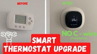 Ecobee Smart Thermostat Installation with Power Extender Kit PEK  Ecobee Thermostat  No C-Wire